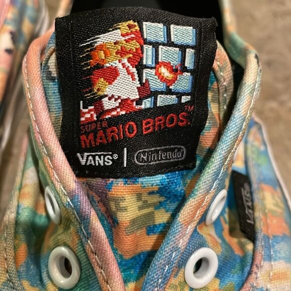 Vans X Nintendo Super Mario Bros Game Over Authentic Sneaker Shoes W7.5 M6 - Picture 5 of 12